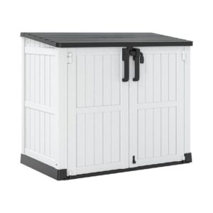 Ashen Resin Outdoor Storage Cabinet