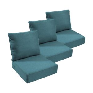 22x24 Peacock-Green Waterproof Patio Couch Cushions