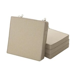 Natural Water-Resistant Outdoor Chair Cushions