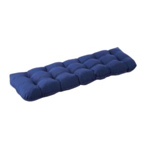 Navy-Blue Tufted Patio Bench Seat Cushion