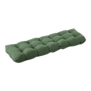 Dark-Green Tufted Patio Bench Seat Cushion