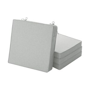 Light-Gray Water-Resistant Outdoor Chair Cushions