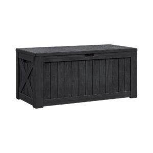 Black Resin Waterproof Deck Storage Box