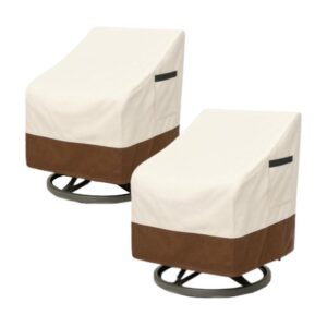 Beige-Brown Waterproof Patio Chair Covers