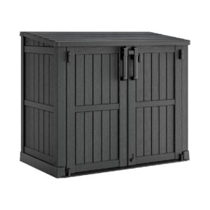 Black Resin Outdoor Storage Cabinet