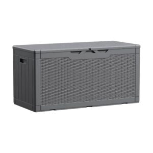 Gray Resin Waterproof Deck Box
